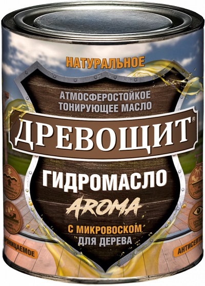 Древощит Гидромасло «Aroma» – атмосферостойкое тонирующее масло с микровоском