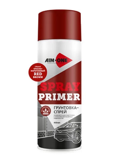 Грунт аэрозольный AIM-ONE SPRAY PRIMER акриловый 450 мл 