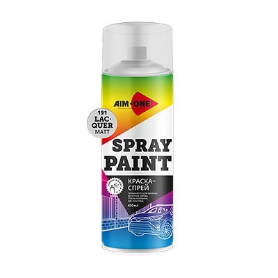 Лак аэрозольный AIM-ONE SPRAY PAINT LACQUER акриловый 450 мл