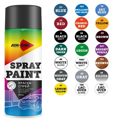 Краска аэрозольная Aim-One Spray paint акриловая 450 мл